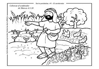 Sgblogosfera amigos de jesãºs fichas parãbola del sembrador bible coloring pages jesus coloring pages bible crafts