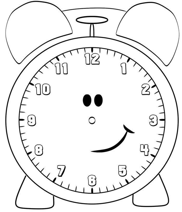 Free clock coloring pages printable pdf