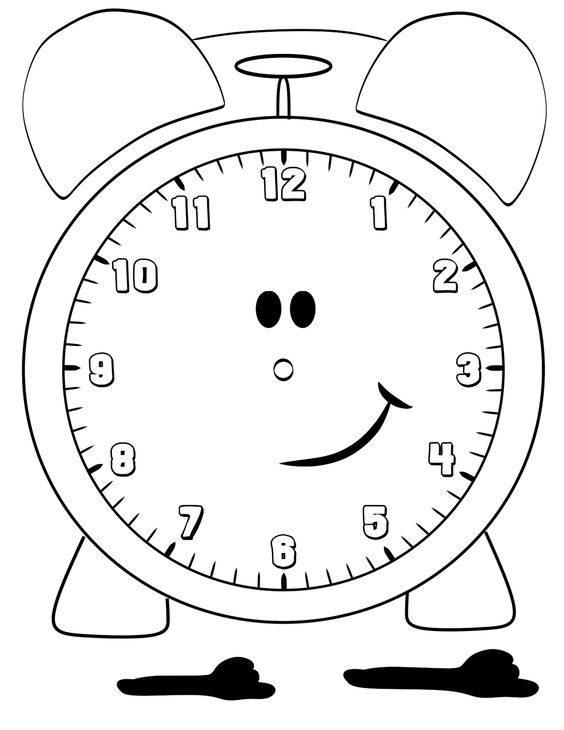 Free printable clock coloring pages for kids clock face printable clock printable clock template