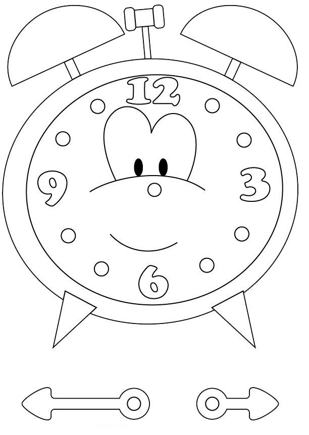 Free printable clock coloring pages for kids quiet book patterns clock for kids kindergarten coloring sheets
