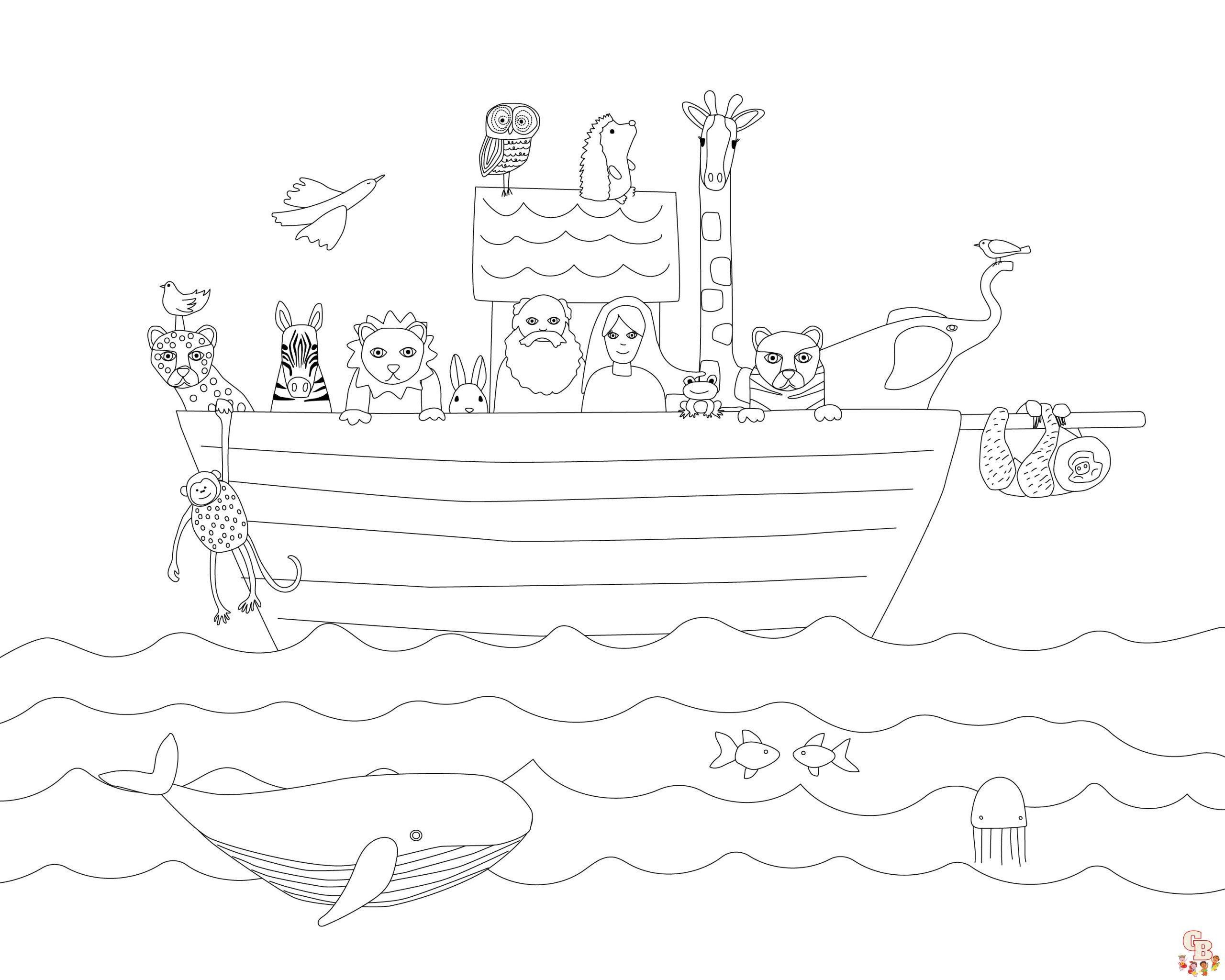 Noahs ark animals coloring pages