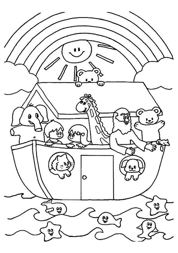 Coloring page noahs ark coloring page sunday school coloring pages preschool coloring pages