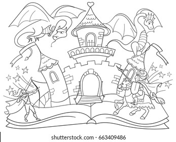 Kids coloring book scenery photos images and pictures