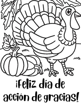 Dãa de acciãn de gracias coloring page by una profe para todos