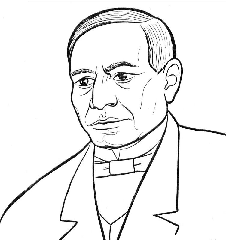 Benito juarez benito juarez para colorear dibujos frida dibujo