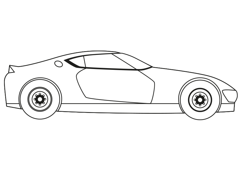 Dibujo para colorear un coche deportivo auto sport car coloring page dibujos de coch dibujos de autos facil autos