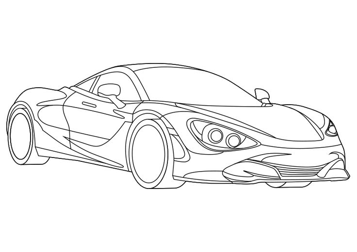 Dibujo para colorear un coche deportivo auto carro sport car coloring page dibujos de coch dibujos de autos autos