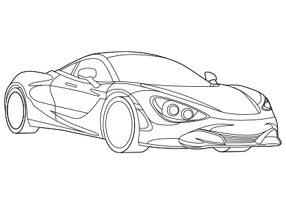 Dibujo para colorear un coche deportivo auto carro sport car coloring page dibujos de coch dibujos de autos autos para dibujar