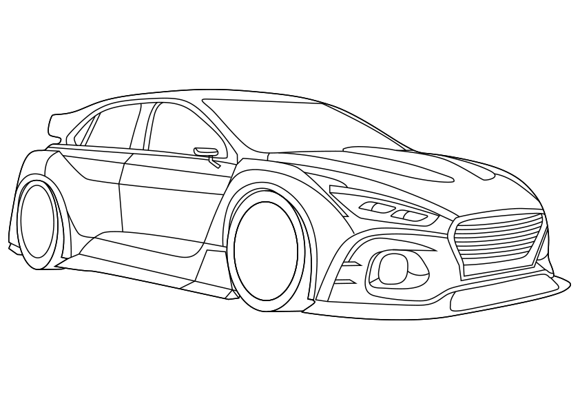 Dibujo para colorear un coche deportivo racing auto sport racing car coloring page autos coches deportivos cãmo dibujar coches