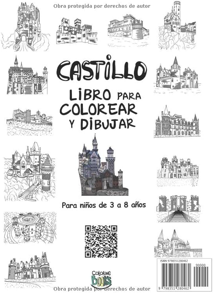 Castillo libro para colorear y dibujar para niãos de a aãos diviãrtete coloreando castillos antiguos y dibujando partes de edificios fortificados niãos a partir de aãos spanish edition books coloring books