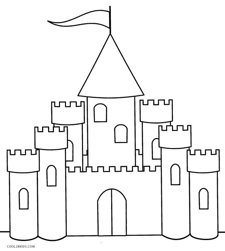 Castle coloring page coloring pages for kids coloring pages