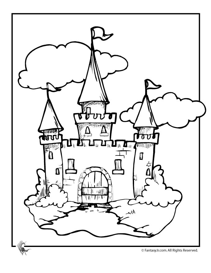 Fairy tale castle coloring page castillo para colorear libro de color castillos dibujos