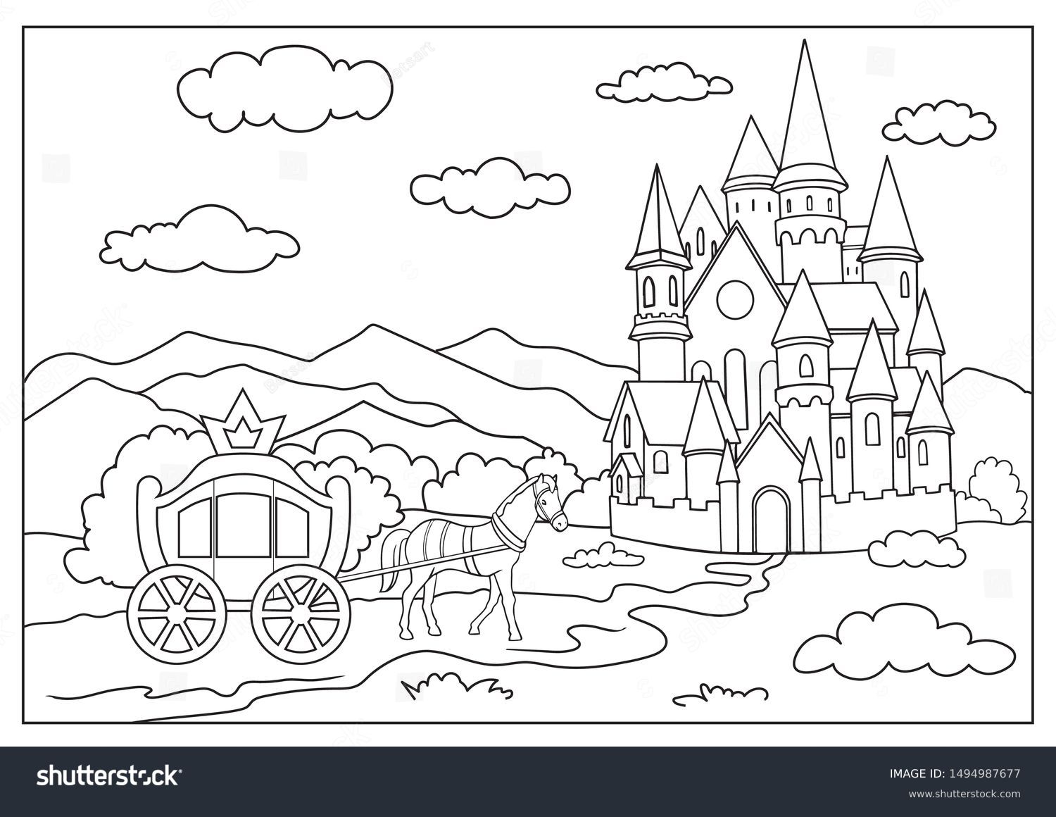 Imãgenes fotos de stock objetos en d y vectores sobre coloring page castle