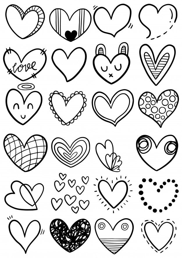 Premium vector hand drawn scribble hearts garabatos garabatos de amor dibujos de razones