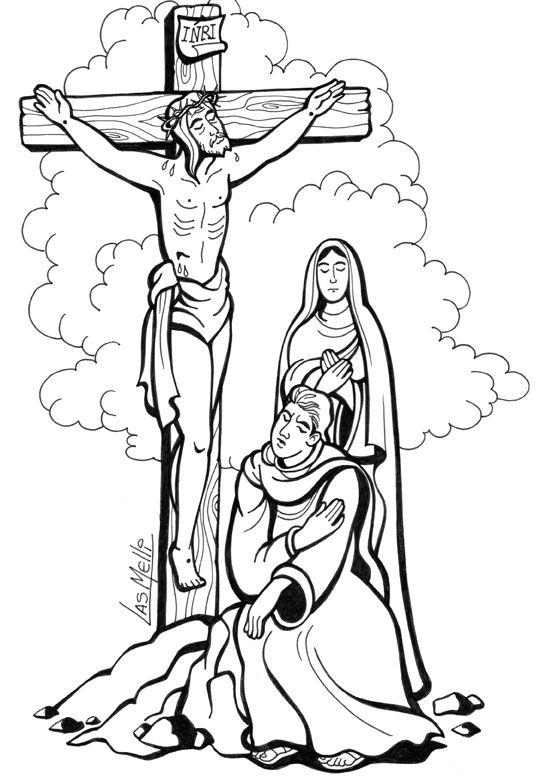 El rincãn de las melli dibujo mãa al pie de la cruz jesus pa colore crucifixiãn de jesãºs la crucificcion de jesus