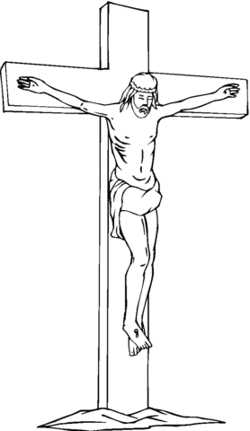 Dibujo de jesucristo en la cruz para colorear dibujos para colorear imprimir gratis