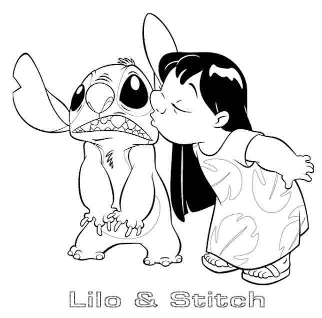 Lilo stitch coloring pages team colors