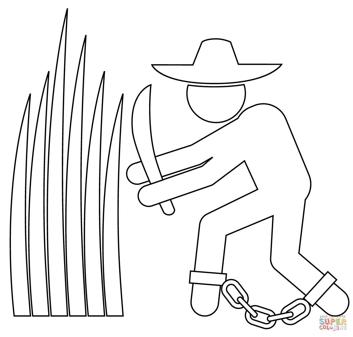 Slave person coloring page free printable coloring pages