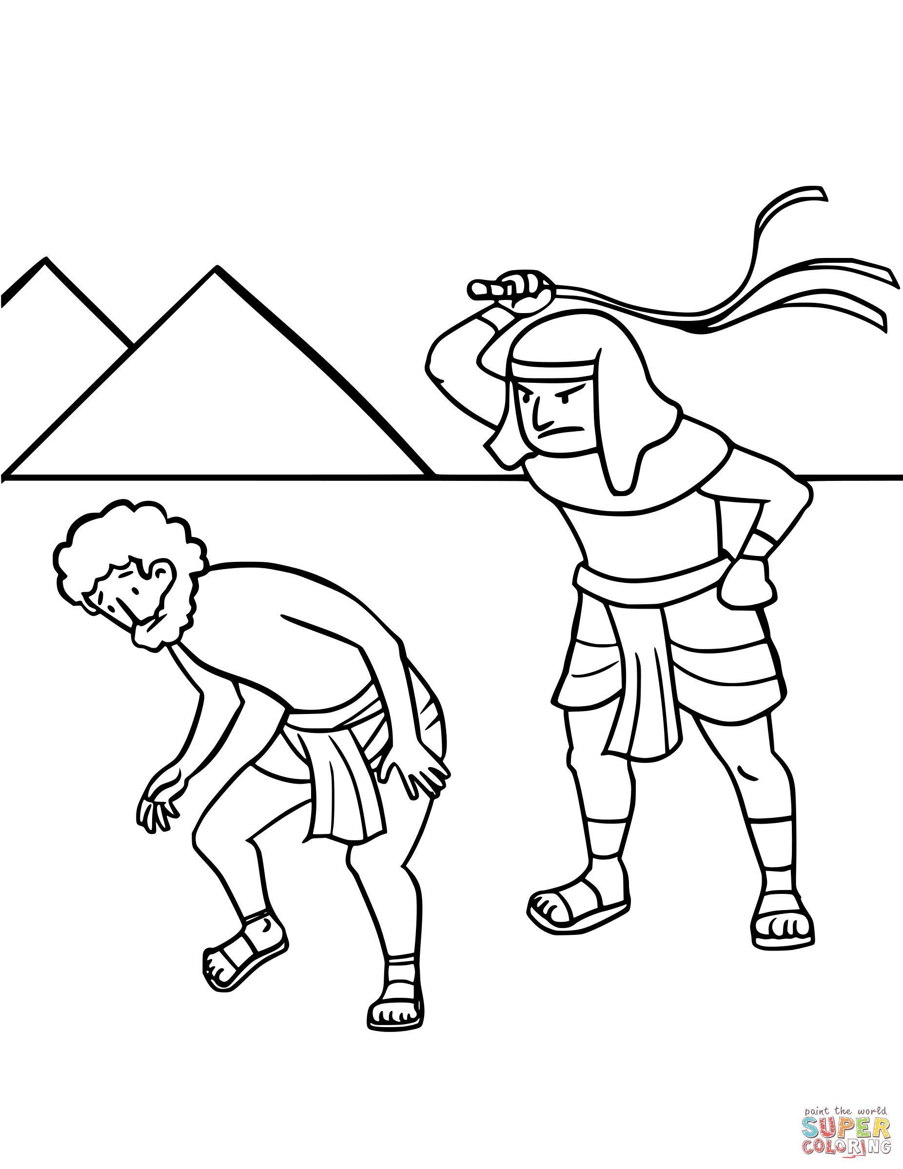 Israels enslavement in egypt coloring page free printable coloring pages