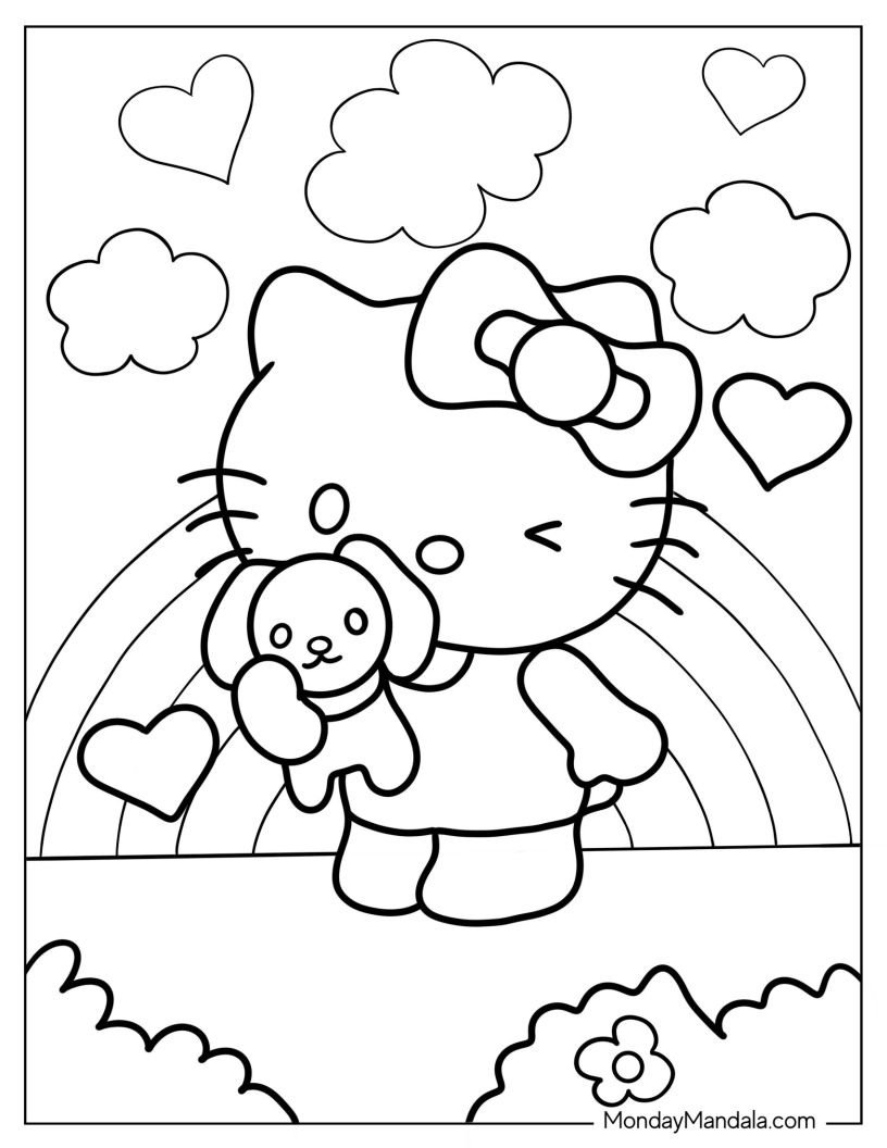 Hello kitty coloring pages free pdf printables hello kitty colouring pages hello kitty coloring kitty coloring