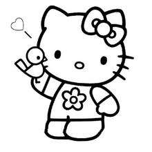 Hello kitty portrait coloring pages