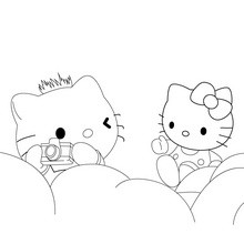 Hello kitty coloring pages