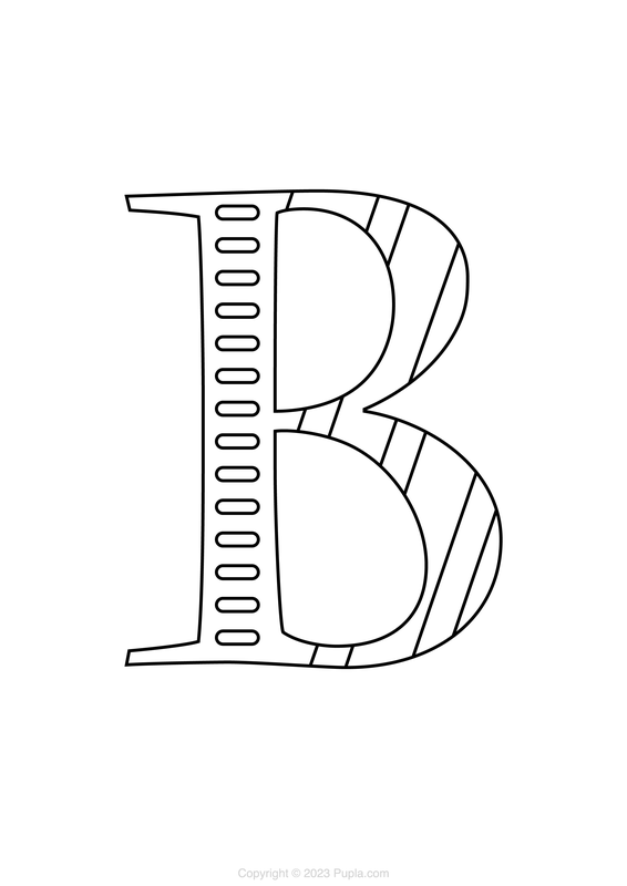 Ðï letter b with lines