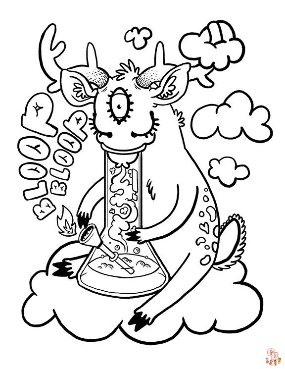 Explorar the world of weed coloring pages imprimible gratis y fãcil