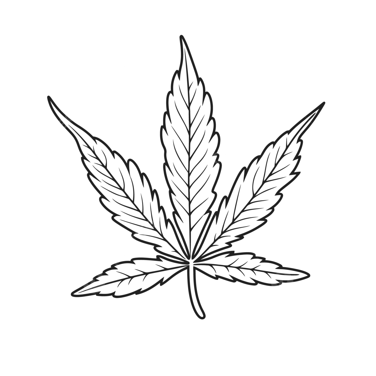 Marijuana leaf coloring page outline sketch drawing vector marijuanas drawing marijuanas outline marijuanas sketch png and vector with transparent background for free download