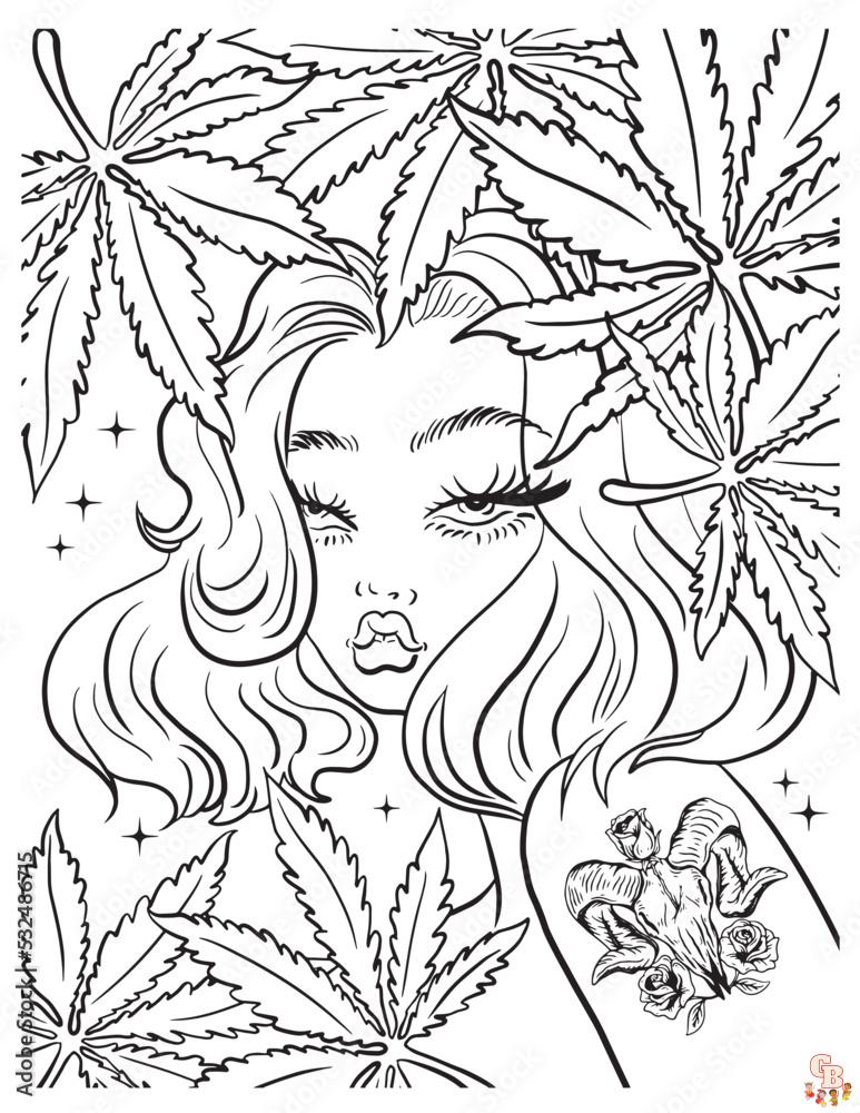 Explorar the world of weed coloring pages imprimible gratis y fãcil