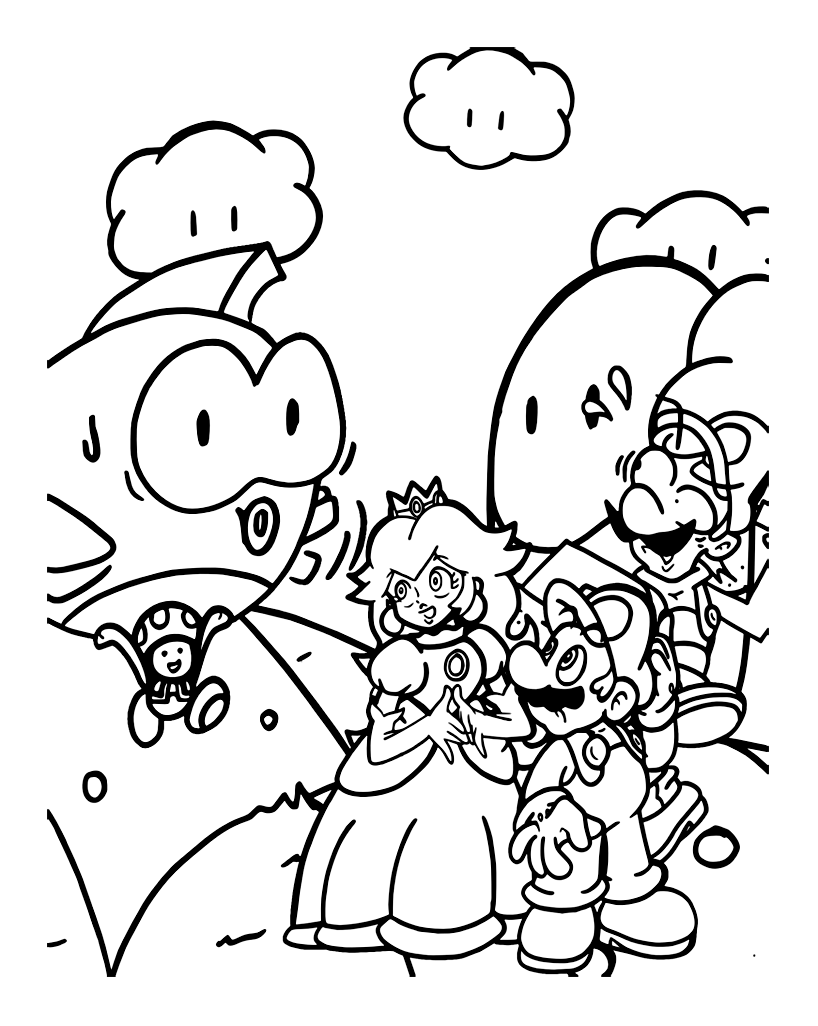 Imagen de mario bros para imprimir y colorear