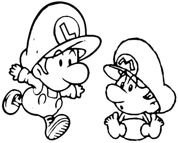 Baby luigi coloring pages mario coloring pages baby coloring pages super mario coloring pages