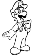 Luigi coloring page free printable coloring pages