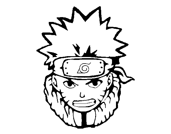 Angry naruto coloring page