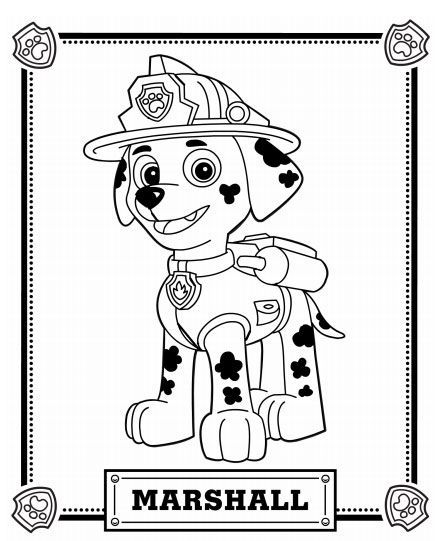 Paw patrol coloring pages