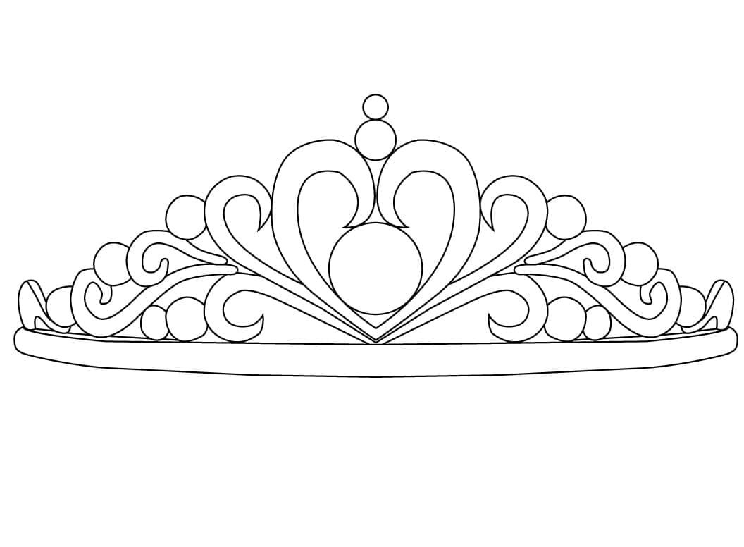 A princess crown coloring page