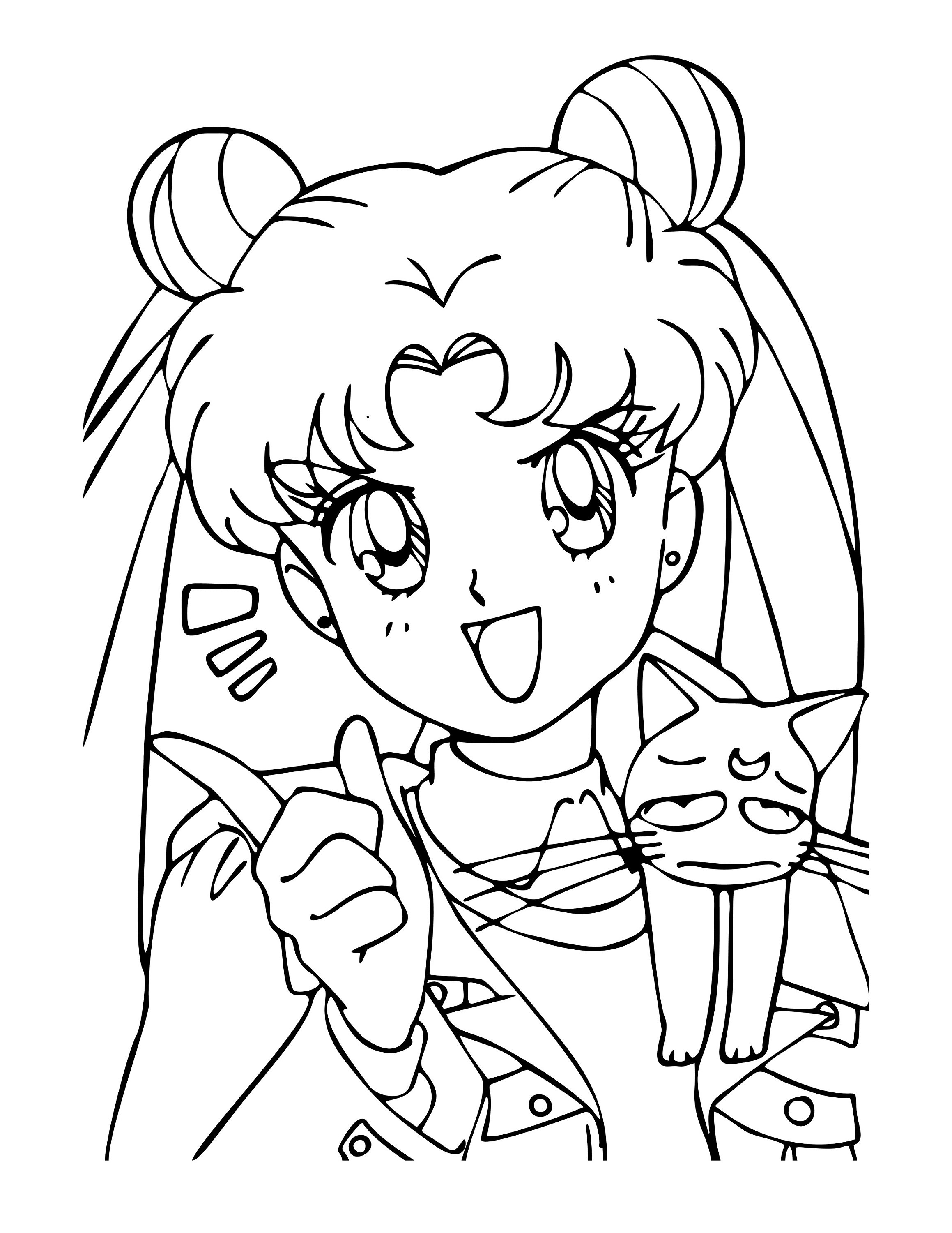 Sailor moon anime coloring pages fun for kids and all ages digital download color activity