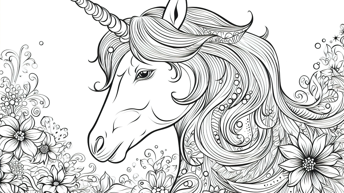 Fondo unicornio para colorear para unicornios para colorear fondo libro para colorear imagen de unicornio colorido abstracto imagen de fondo para dcarga gratuita