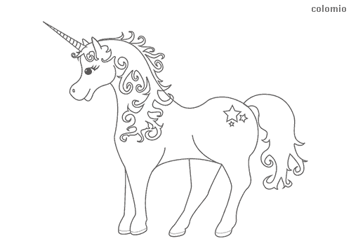 Dibujos de unicornios para colorear imãgen de unicornio para colorear