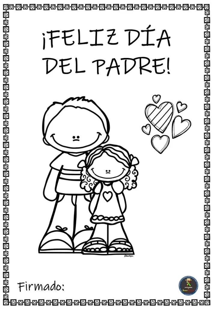 Tarjetas para colorear para el dãa del padre tarjetas dia del padre dia del padre felicitacion dãa del padre