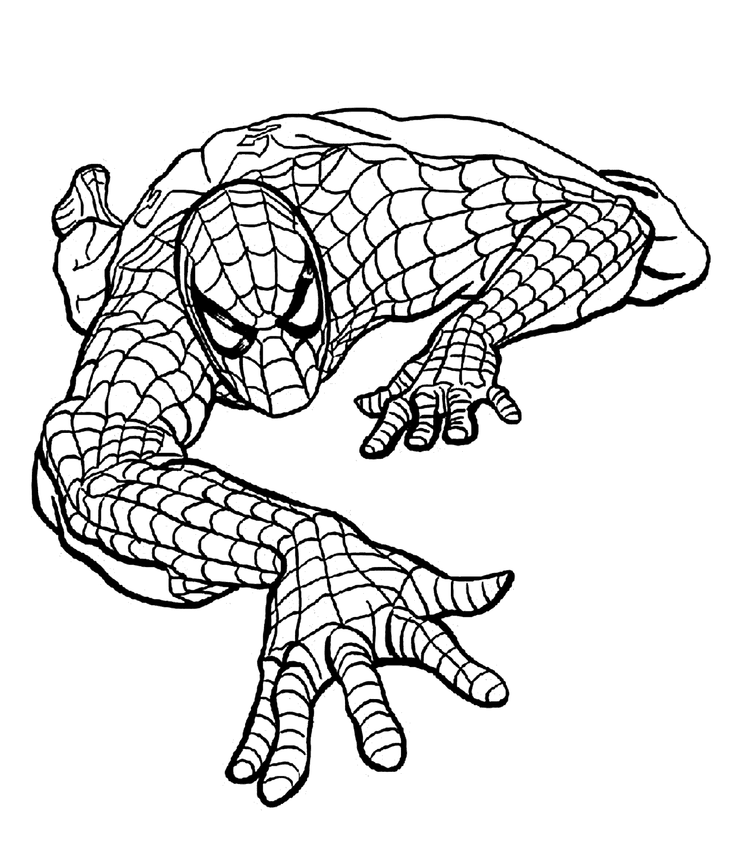 Spider man climbing coloring pages for kids printable free superheroes para colorear hombre araãa para pintar spiderman dibujo para colorear