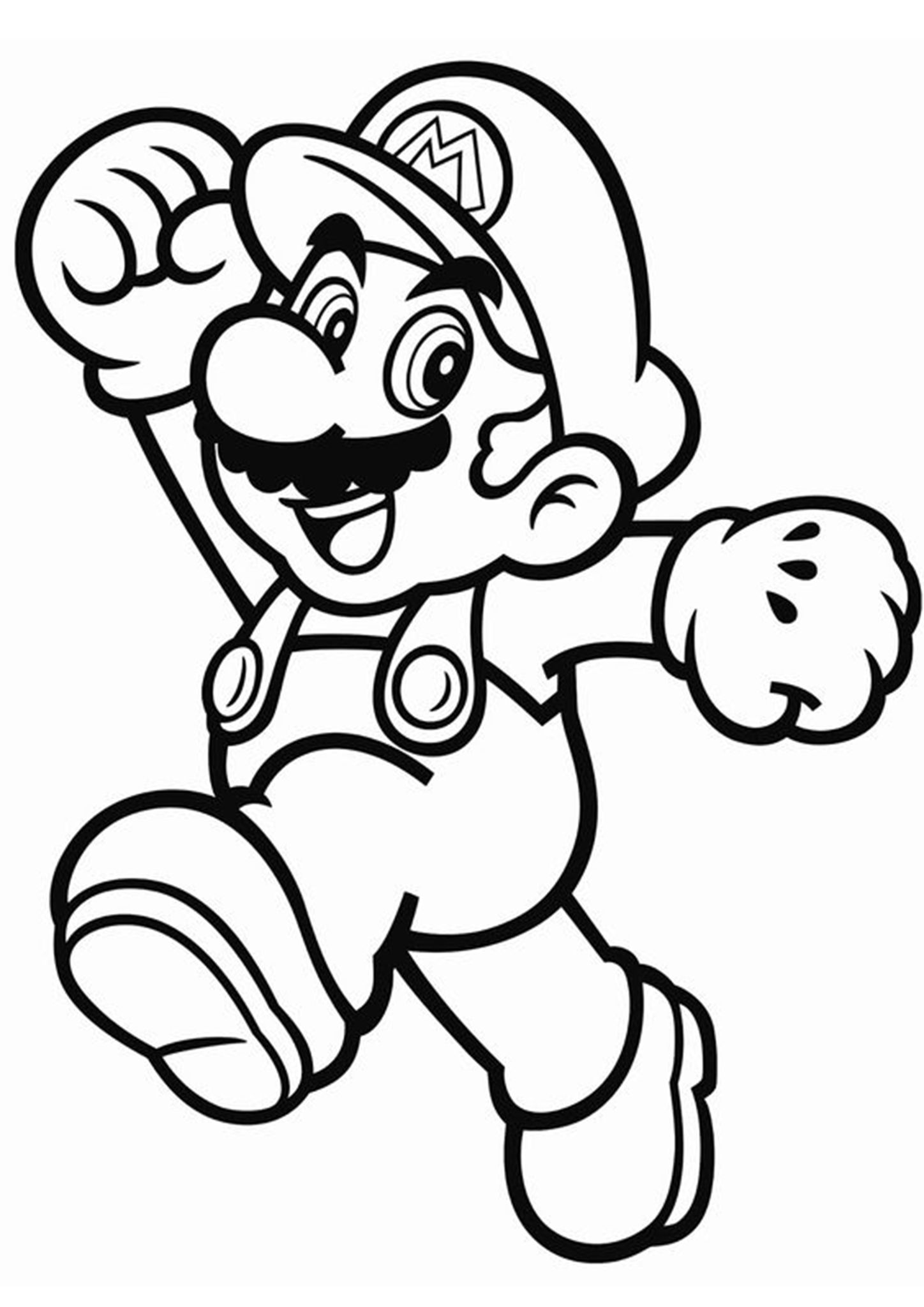 Free easy to print mario coloring page super mario coloring pages cartoon coloring pages mario coloring pages