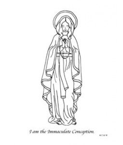 Immaculate conception coloring sheet ol of lourdes immaculate conception catholic coloring immaculate conception of mary