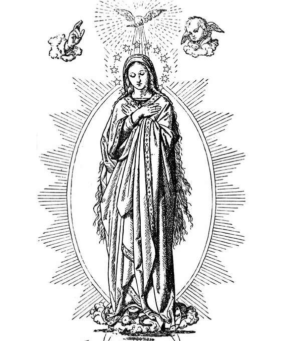 Immaculate conception coloring pages