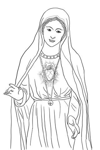 Immaculate heart of mary coloring page free printable coloring pages catholic coloring coloring pages coloring book pages