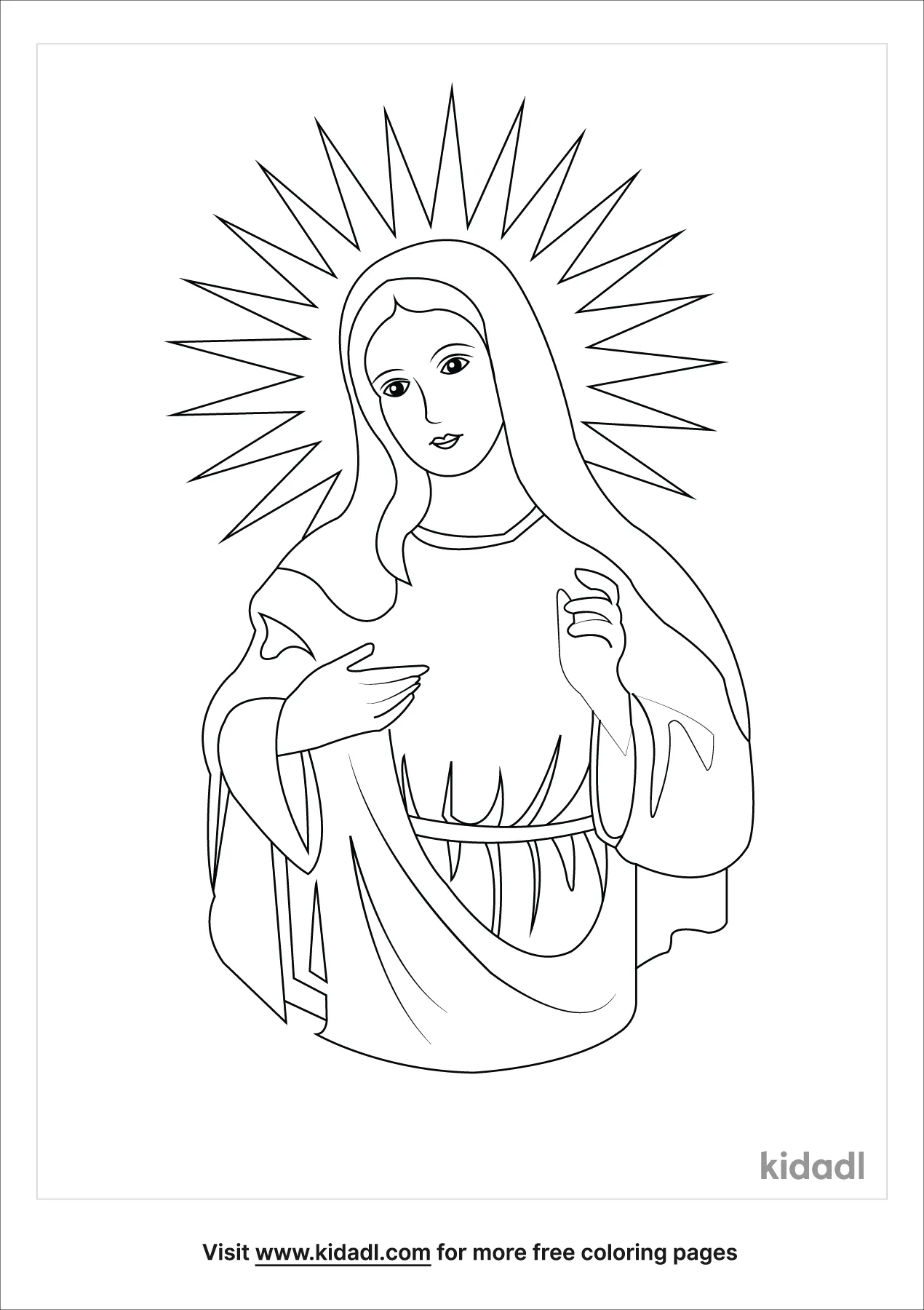 Free immaculate conception coloring page coloring page printables