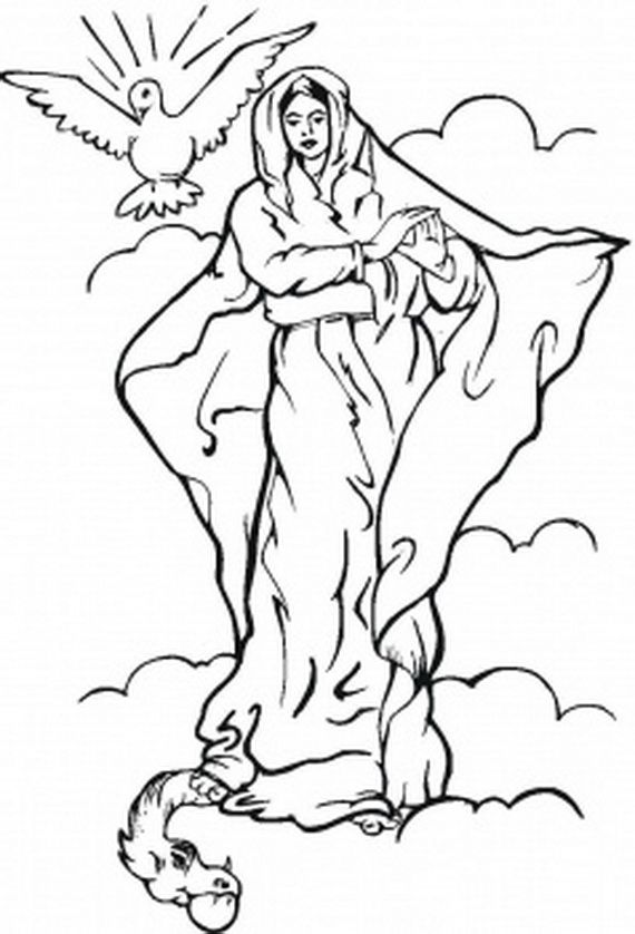 Immaculate conception coloring pages assumption of mary coloring pages catholic coloring