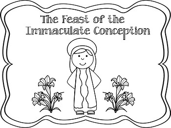 The feast of the immaculate conception mini book and coloring pages