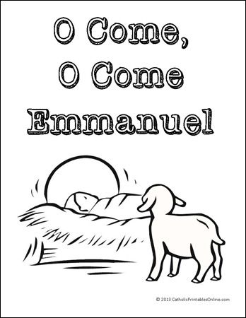 O e o e emmanuel coloring page christmas sunday school bible coloring pages sunday school crafts