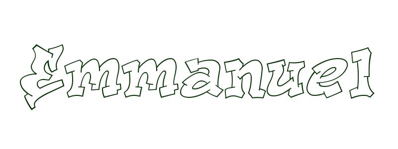 Coloring page first name emmanuel